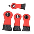 thumbnail image 2 of Fundas de madera para palos de golf Strade Fareast Limited Juego de 4 fundas protectoras para principiantes Rojo, 2 of 8