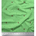 thumbnail image 1 of Soimoi Green Poly Georgette Fabric Abstract & Tree Folk Art Decor Fabric Printed Yard 52 Inch Wide, 1 of 5
