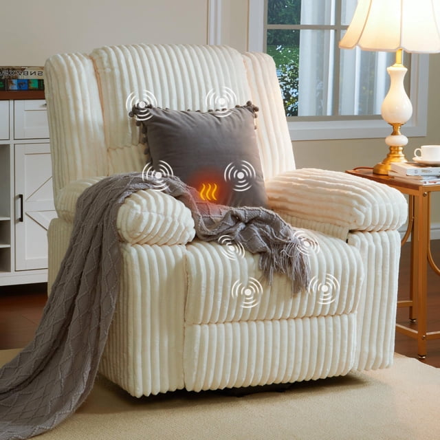 Lift Chair with Heat and Massage – Power Lift Recliner for Elderly & People with Mobility Issues, Electric Reclining Chair with Plush Padding, Back Support, Remote Control