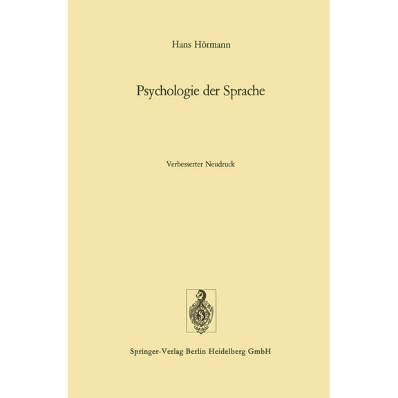 Psychologie der Sprache, (Paperback)