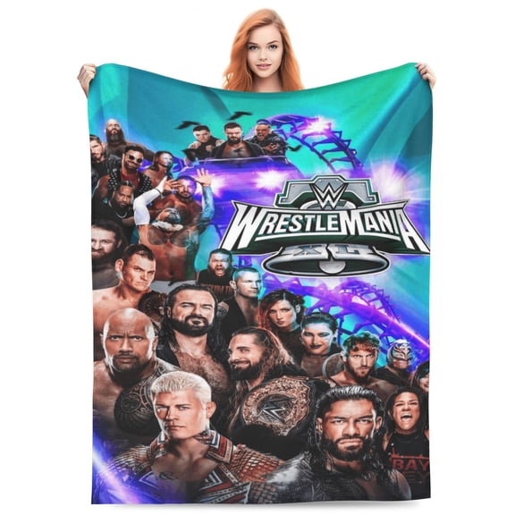 Wrestling Blanket Soft Cozy Fleece Throw Blanket Lightweight Warm Fuzzy Flannel Blankets and Throws for Couch Sofa Bed 50"x40"