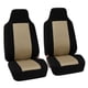 thumbnail image 2 of 2 uds fundas para asientos de coche, tela de malla, funda protectora para asiento delantero, funda para asiento de coche, juego completo con cinturón de seguridad integrado(beis + negro), 2 of 12