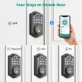 thumbnail image 4 of AkaGear Cerradura de puerta de entrada sin llave con control de aplicación - Cerradura de puerta con teclado electrónico con huella digital, cerraduras inteligentes para puerta delantera, bloqueo auto, 4 of 5