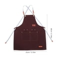 thumbnail image 2 of unbranded Mandil De Lona Café Impermeable Con Bolsillos Para Cocina, Jardinería Y Pintura, 2 of 8