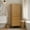Natural, variant on Teamson Home Tremolo Modern Boho Linen Storage Cabinet with Adjustable Shelves & 3 Drawers, Push-Open Doors with Solid Wood & Fluted Fronts