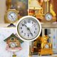 thumbnail image 2 of Reloj clásico con cabezal incrustado, artesanía, reloj redondo, inserto, número NUEVO, hogar J1Y9, 2 of 6