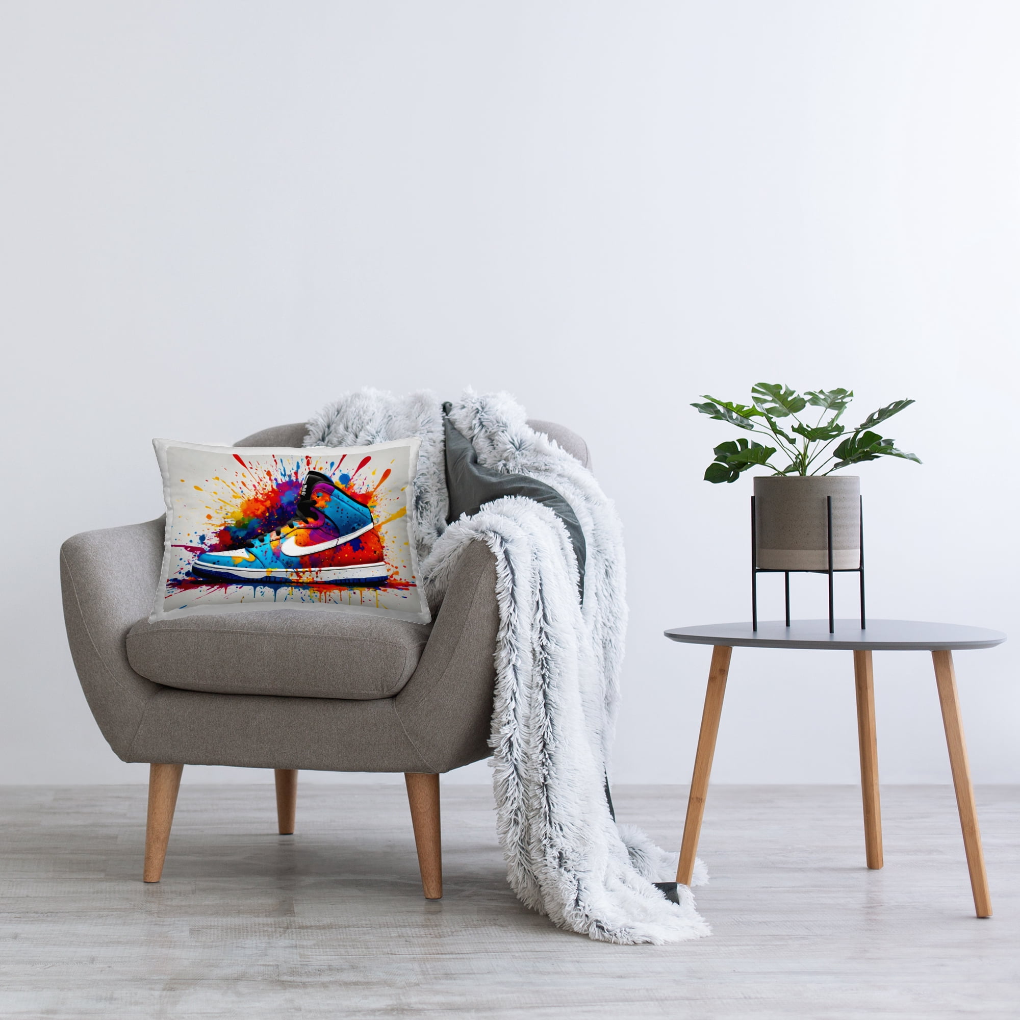 Stupell Industries Centric Sneaker Splash Decorative Printed Throw Pillow, design by Creative Studio