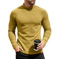 thumbnail image 2 of Nestiefly Mens Thermal Long Sleeve Undershirt Base Layer Long Shirts | Warm Lightweight Soft Fleece Lined Crew Beck Shirts Workout Top Earthy Yellow XL, 2 of 8