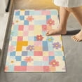 thumbnail image 2 of Yayeee Bath Rug for Bathroom Floor Non Slip Contour Fluffy Soft Absorbent Mat, 20"x24", Pink Floral, 2 of 7