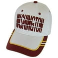 thumbnail image 1 of Washington Window Shade Font Men's Adjustable Baseball Cap (White/Burgundy), 1 of 1