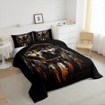 thumbnail image 3 of Manfei Safari Wolf Bedding Comforter Set, Bohemian Dreamcatcher Twin Comforter Sets, Wild Animal Bedding Set, Microfiber Bedroom Decor Reversible 2pcs, 3 of 8