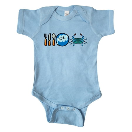 

Inktastic Eat Sleep Eat Crab Gift Baby Boy or Baby Girl Bodysuit