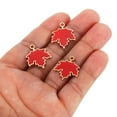 thumbnail image 4 of Uxcell Maple Leaf Pendants, 30 Pack Enamel Tree Leaf Beads Metal Leaves Charm for Jewelry Making, Red, 4 of 6