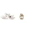 thumbnail image 1 of Figuras de cisnes de resina, escultura abstracta, adorno de pareja, centro de mesa, decoración artística moderna, ideal para bodas, fiestas, hogar y o, 1 of 8