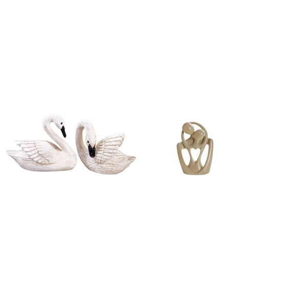 Figuras de cisnes de resina, escultura abstracta, adorno de pareja, centro de mesa, decoración artística moderna, ideal para bodas, fiestas, hogar y o