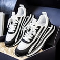 thumbnail image 5 of Men'S Casual Sneakers - Breathable Mesh & PU Upper, Teal/White Color-Blocking Design, Thickened PVC Non-Slip Sole, Daily Wear, Lace-Up Shoes, Fashionable Comfortable for All Seasons, Outdoor Hiking,, 5 of 9