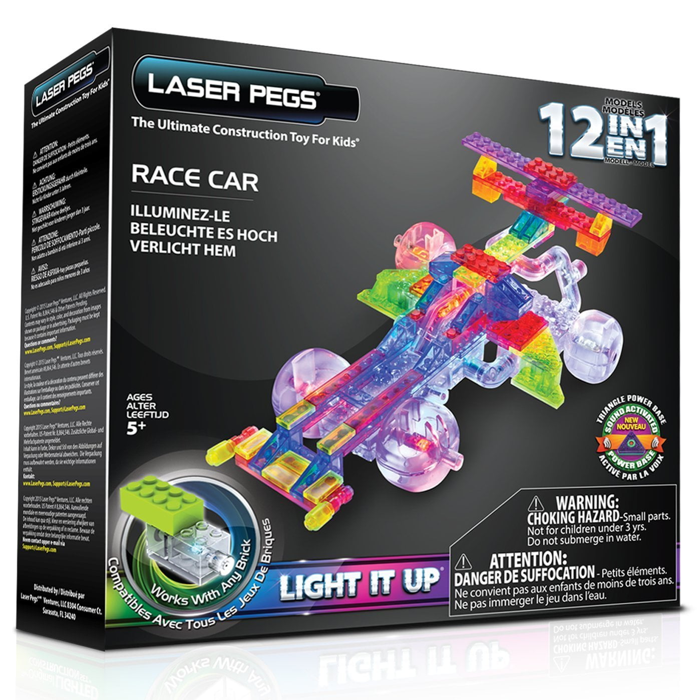Lighted Racing Car Truck Building Contruction Set Laser Pegs 12in1 Christmas for sale online 