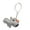 Gray, variant on Modern Stacked Capybaras Charm Sturdy Leather Keychain For Personalization