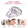 thumbnail image 6 of KLL Lavender Flowers Pattern Shower Cap & Bath Cap for Women,Reversible Oversized Waterproof Shower Caps for all Hair Lengths,Elastic Reusable Bathing Hair Cap, 6 of 6