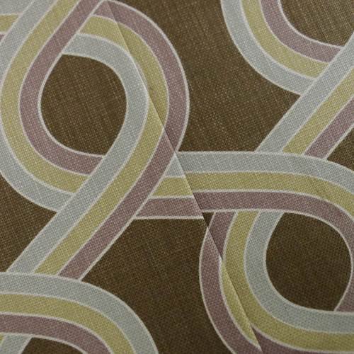 Designer Cotton Multicolor/Brown Ogee Print Home Decorating Fabric