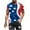 Blue, variant on 3D Printed T-Shirts for Men USA Flag Graphic Tees Short Sleeve Summer Beach Party Tshirts 2025 Independence Day Gift Yellow M