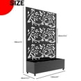 thumbnail image 3 of Metal Privacy Screen with Wheels, Movable Galvanized Steel Trellis and Planter Box for Climbing Plants, Outdoor Garden Panel for Patio, Yard, and Balcony Decor, 3 of 6