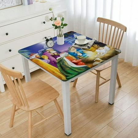 

ZHZY Square Table Cloth 100% Polyester Fiber Waterproof Resistant Fabric for Dining Table Decor - Pack of 1 46 *46