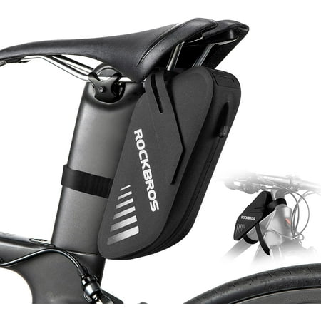 ROCKBROS Bike Seat Bag Frame Bag Bike Rear Saddele Bag Top Tube Bag Bike Bag Waterproof 0.6L Lightweight Bike Accessories for Mountain MTB Road Foldable Bikes