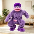 thumbnail image 4 of ZHANGDER Silly Big Mouth Monster Onesie, Cozy Plush Homewear with Shoes, 2 Years-2XL, 4 of 7