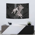 thumbnail image 3 of Hawaiian Turtle Love Couple Tapestry - Sweet Hibiscus and Kakau Pattern, 3 of 6