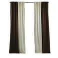 thumbnail image 5 of 3S Brother's Solid Combined Mix and Match 4 Panels Curtains with 2 Color Combination Velvet Look Hanging Back Tap & Rod Pocket Bedroom Office Windows Luxury Home Decoration 28"x84" Cream-Dark Brown, 5 of 7