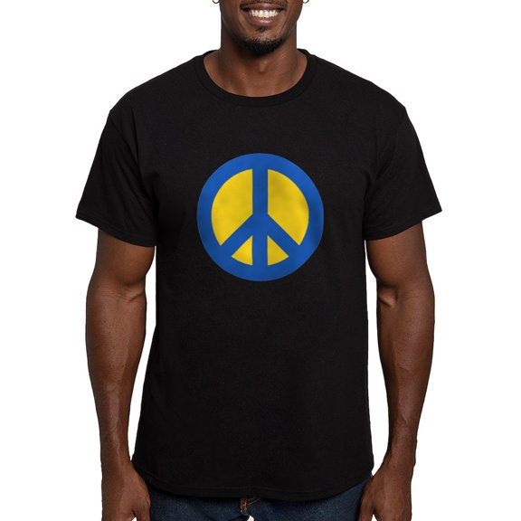 CafePress - Peace Ukraine T Shirt - Men's Fitted T-Shirt