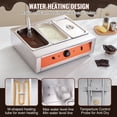 thumbnail image 4 of KFFKFF Fondoir à Chocolat, Capacité de 26,5 Lb avec 3 Réservoirs, Température Réglable de 86 à 185 °F, Chauffe-Aliments Électrique en Acier Inoxydable de 1500 W pour Faire Fondre le Chocolat, le Lait et la Crème, 4 of 9