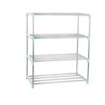 thumbnail image 2 of Qocolhg Shoe Rack, 3-Tier Expandable Shoe Rack, Entryway Shoe Stand Blue Sturdy Shelves Heavy Duty Metal Free Standing Shoe Rack for Entryway Closet Doorway, Blue, 2 of 7
