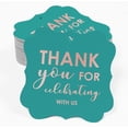 thumbnail image 2 of Inkdotpot Thank You For Celebrating With Us Bridal Shower-Baby Shower-Retirement-Wedding-Birthday Bottle Tag Real Rose Gold Foil Favor Bracket Shape Hang Tags Pack Of 100, 2 of 7