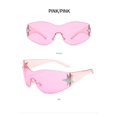 thumbnail image 1 of Gafas de sol de aviador de una pieza con estrella de cinco puntas sin marco 2022 Gafas de sol con sombrilla para chicas calientes europeas y americanas rosa ZefeiWu 9024715059079, 1 of 1