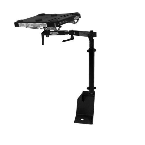 Jotto -Cargo Glisser Ordinateur Portable Monter 425-5466/5215 Jotto Bureau; Montage au Sol; Ajustement Direct; Pivotant; Hauteur Réglable; Noir; Abdominaux de Bureau / Aluminium et Base en Acier et Plaque de Montage; Pas de Forage