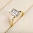 thumbnail image 3 of 3CT 925 Sterling Silver Engagement Rings Radiant Cut Solitaire Cubic Zirconia CZ Wedding Promise Rings for Her Wedding Bands for Women Size 3-11, 3 of 7