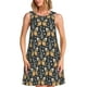 thumbnail image 1 of Easygdp Flower Butterfly para Vestido Transpirable de Mujer, Vestido Suelto de Manga Corta con Pliegues y Bolsillos para el Verano, 1 of 7