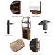 thumbnail image 5 of Gabinete de Bar Esquinero de 5 Niveles con Luz LED, Aparador de Estilo Granja con Porta Vasos Desmontable y Puerta de Malla, 5 of 6