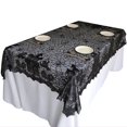 thumbnail image 1 of 68”X53” Halloween Lace Decoration Tablecloth Table Runner Black Spider Cloth, 1 of 4