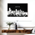 thumbnail image 3 of Elephant Stock Austin Skyline Bw Wall Art - Horizontal Canvas Wall Art - Living Room Wall Decor - City Canvas - Black And White Decor - 36" x 24", 3 of 8