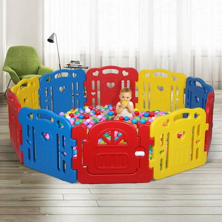 Jaxpety Baby Playpen 10 Panel Play Yard Baby Safety Center Kids Home Indoor Outdoor