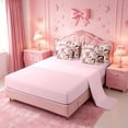 thumbnail image 3 of meiyoeat Farm Animal Horse Cow 7-Piece Twin Bedding,Romantic Pink Flowers Bedding Comforter Set For Girl,Reversible, 3 of 7