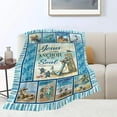 thumbnail image 3 of Nautical Anchor Blanket Christian Jesus Sea Turtle Decor Throw Blanket Jesus is The Anchor of My Soul Blanket Gifts for Girls Boys Warm Soft Plush Fleece Flannel Blanket for Kids Adults Women 40"x50", 3 of 6
