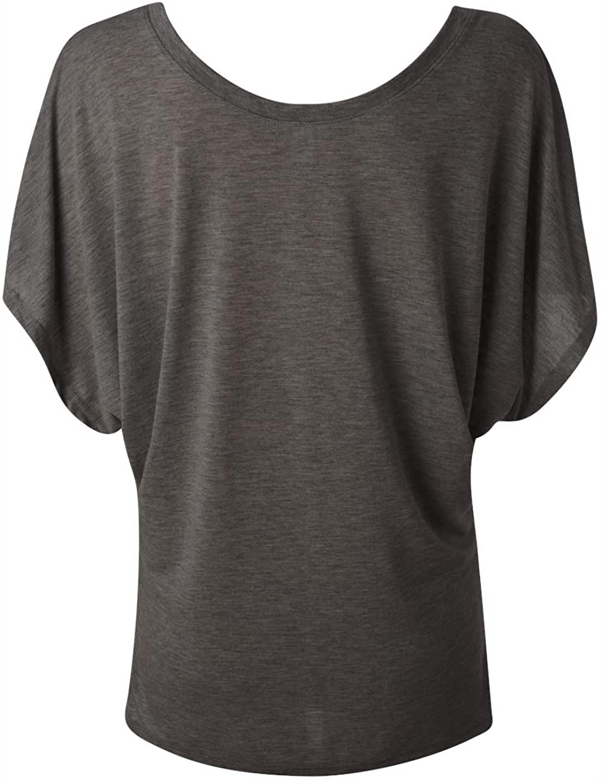 Women's Short Sleeve Draped Dolman T-Shirt