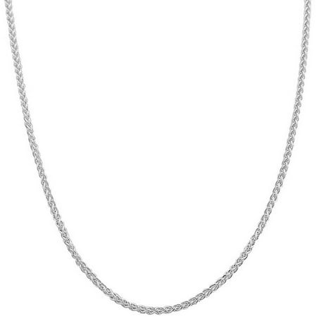 A .925 Sterling Silver 2mm Wheat Chain, 24