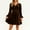 X-281Brown, variant on YMNXA Womens Velvet Dress Long Sleeve V Neck Solid Color Flowy A Line Elegant Soft Comfortable Dresses For Party Brown L