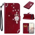 thumbnail image 4 of for Google Pixel 7 Case with Credit Card Holder, Glitter Bling Diamond PU Leather Wallet Phone Case Flip Folio Book Cover for Google Pixel 7 Owl Red, 4 of 16