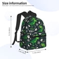 thumbnail image 2 of Yield Dinosaur and Bone Print Backpack for Women Men, Lightweight Casual Travel Daypack, Classic Basic College Backpack, Middle School Bag, 2 of 5